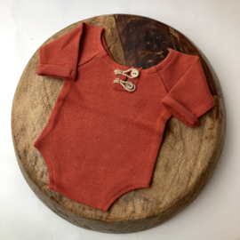 Newborn Romper - Knitted Collection "Baby" - Rusty