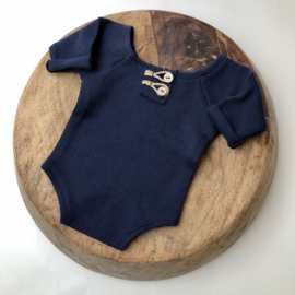 Newborn Romper - Knitted Collection "Baby" - Marine Blue