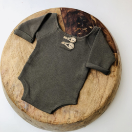 Newborn Romper - Knitted Collection "Baby" - Moss Green