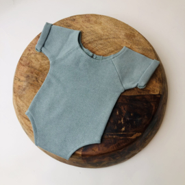 Newborn Romper - Knitted Collection "Baby" - Old Mint