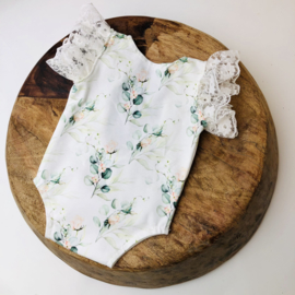 Newborn - Flower Collection - Rose Eucalyptus Romper