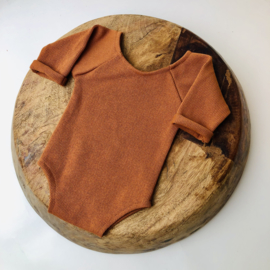 Newborn Romper - Knitted Collection "Baby" - Cognac
