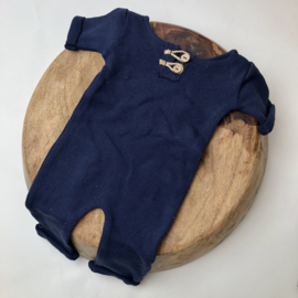 Newborn Onesie - Knitted Collection "Baby" - Marine Blue