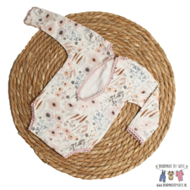 Newborn Romper - Flower Collection - Aquarel Flowers Lace