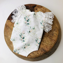 Newborn - Flower Collection - Rose Eucalyptus Romper