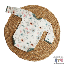 Newborn Romper - Flower Collection - Watercolor Flowers Lace