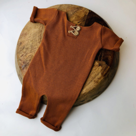 Newborn Onesie - Knitted Collection "Baby" - Cognac