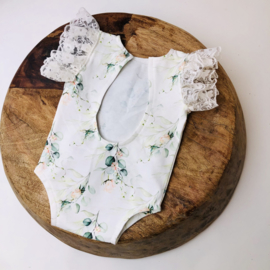 Newborn - Flower Collection - Rose Eucalyptus Romper