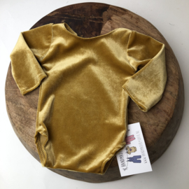 Newborn Romper velvet - Gold