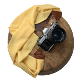Camera Strap - Yellow - Camel leather
