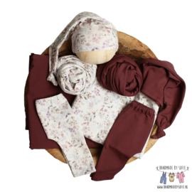 Newborn Romper - Flower Collection - Watercolor Mauve Lace