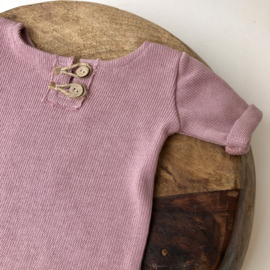 Newborn Onesie - Knitted Collection "Baby" - Old Pink