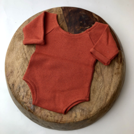 Newborn Romper - Knitted Collection "Baby" - Rusty