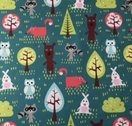 Trees and animals turquoise