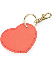 Boutique Heart Key Clip - Coral