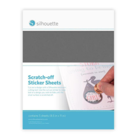 Silhouette Scratch-off Sticker Sheets - Silver