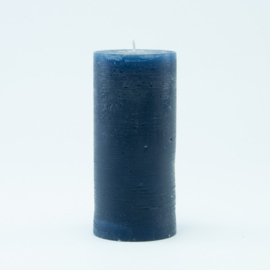 Rustieke Pillar Kaars - Marineblauw - Groot (7x15cm)