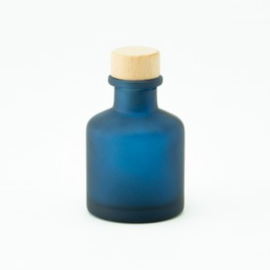 Geurflesje Marineblauw met kleur schroefdop naar keuze - 50 Ml