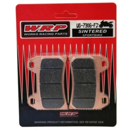WRP Brake Pads WG-7306-F2 Sintered Brembo 07BB19  WRP F2 – Supersport Sintered front for Brembo caliper  FRONT - Especially developed for high performance street application. Suitable for OE cast iron and stainless steel discs.