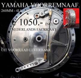 YAMAHA TZ TD TR VOORREMNAAF 260mm  4LS DIRECT LEVERBAAR NEDERLANDS FABRICAAT.
