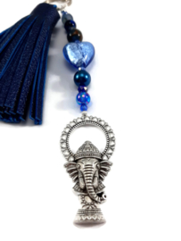 Tashanger met Ganesha en blauwe kwast