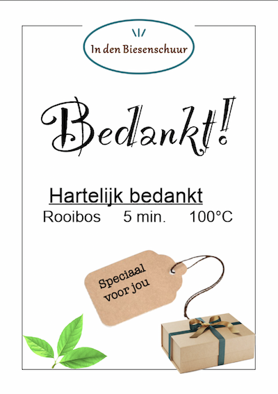 Teagift -Bedankt!-