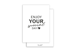 Kaart | Enjoy your special day | Nynke Ontwerpt