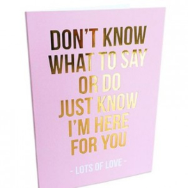 Dubbele kaart | Don't know what to ... | Studio Stationery