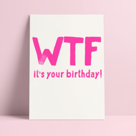 Kaart | WTF it's your birthday | Studio Inktvis