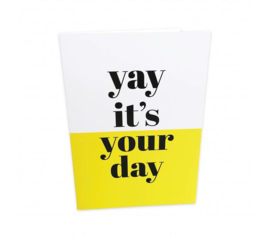 Dubbele kaart | Yay it's your day | Studio Stationery