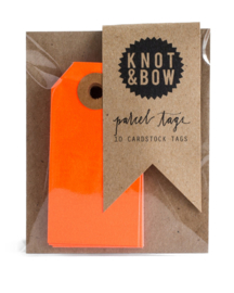 Cadeaukaartjes | neon oranje | Knot & Bow