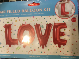 Love Folie ballon wordt geleverd zonder helium