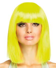 Dance Wigs Neon Yellow