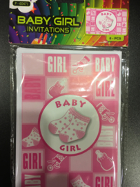 Uitnodigingskaarten Baby Girl