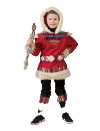 Eskimo Nanook child maat 116 Tunic with hood,belt,boot corvers