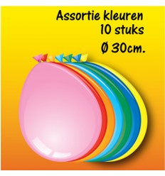 Assortie gekleurde ballonnen 10 stuks circa 30 cm