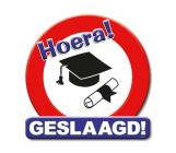 Hoera bord geslaagd