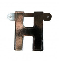 Banner letter H zilver 1 pcs