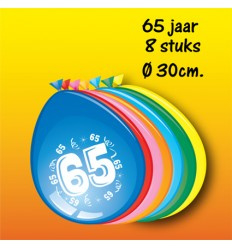 65 jaar ballonnen