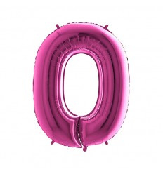 Folie ballon fuchsia 0 plus minus 102 cm wordt met helium geleverd kan alleen bezorgd worden in Berkel en Rodenrijs, Bergschenhoek, Bleiswijk, pijnacker  of in de winkel afgehaald worden