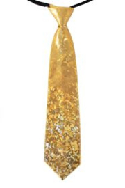 Stropdas goud holografisch