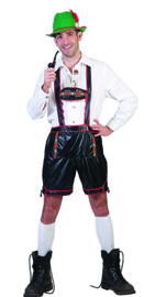 Bavarian Yodeler Lederhosen short with Supenders maat 48/50