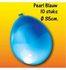Ballonnen Perl Blauw 30 cm 10 stuks