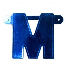 Banner letter M  Blauw  1pcs