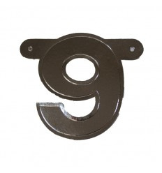 Banner cijfer 9 Zilver 1 pcs
