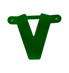 Banner letter V  groen 1 pcs
