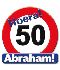 Verkeer schild 50 jaar Abraham