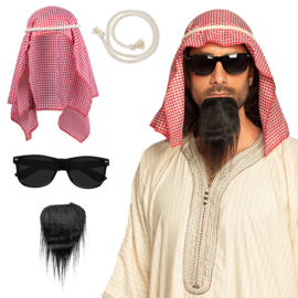 Set Sjeik Set Sjeik (hoofddoek, koord, partybril en sik)
