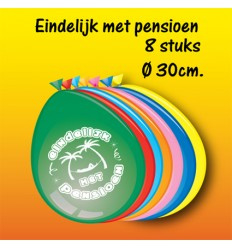 Eindelijk met pensioen ballonnen