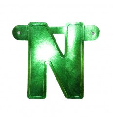 Banner letter N Groen  1pcs